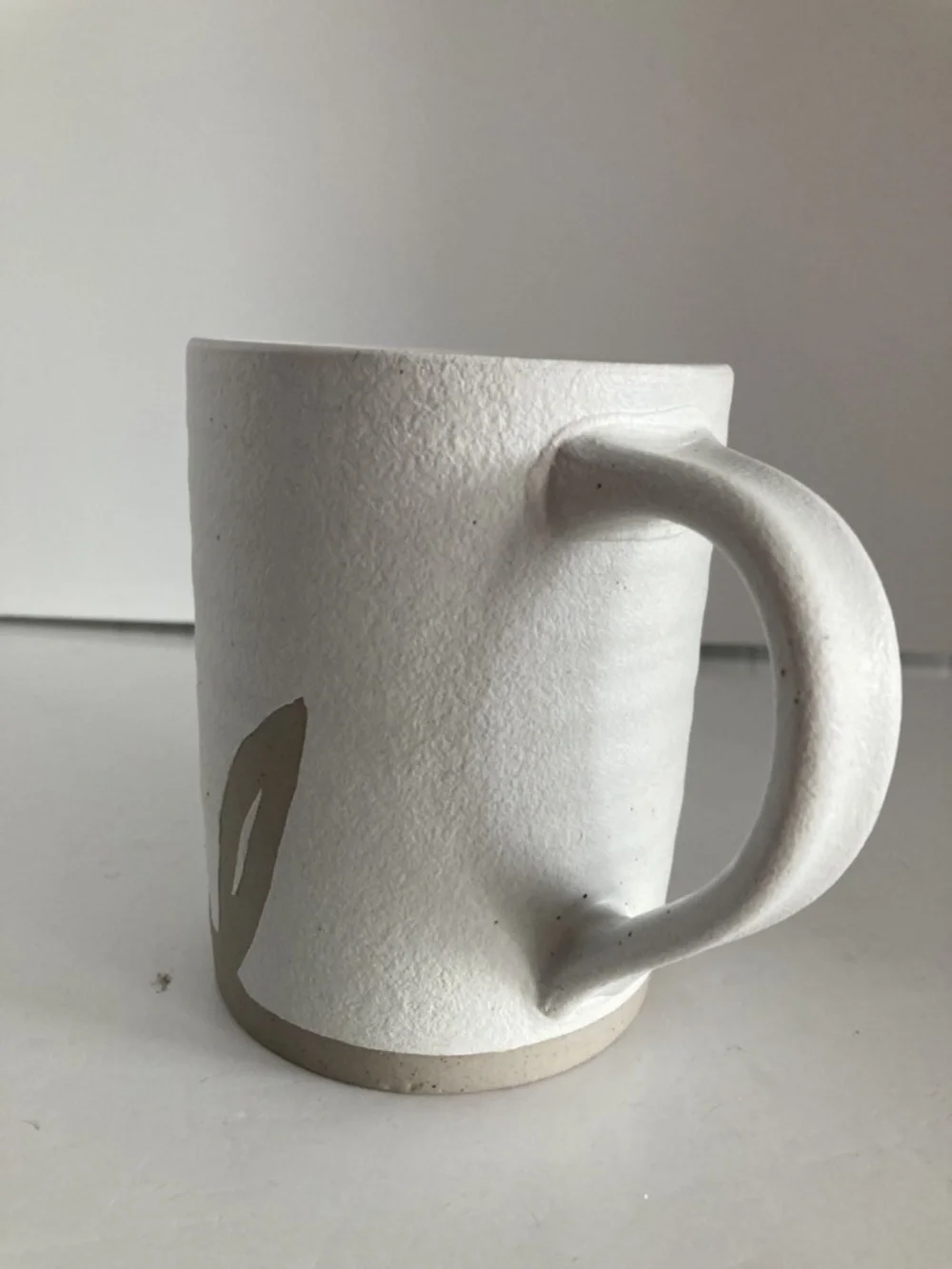 Pottery Barn Farmstead Rabbit Mug Bunny Ears Stoneware 16oz Off-White EUC